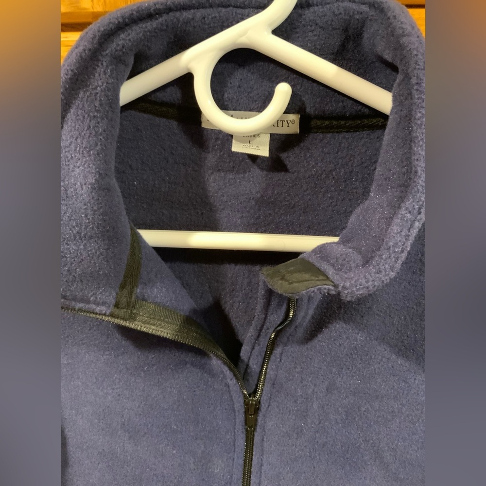 Port Authority Navy Blue Fleece Vest - Picture 2 of 4